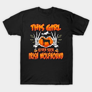 This Girl Loves Her Irish Wolfhound Dog Halloween Costume T-Shirt